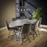 Eetkamertafel ovaal 200 grijs