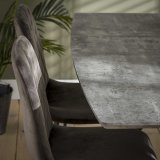 Eetkamertafel ovaal 160 betonlook grijs