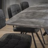 Eetkamertafel ovaal 190 betonlook grijs
