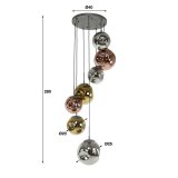 Hanglamp Stellar 7L oud zilver