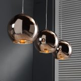 Hanglamp 3L Globe Koper