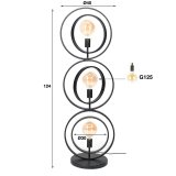 Vloerlamp 3L Turn around Charcoal