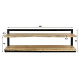 TV-meubel Edge Acacia Naturel