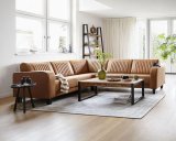 Hoekbank Mills HR-schuim zitting cognac