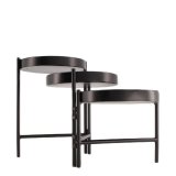 Bijzettafel Mondavio zwart, 65 x 19,5 x 28 cm