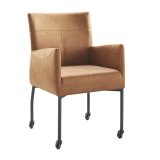 Eetkamerstoel Barola cognac microvezel