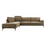 Hoekbank Clanton polyether zitting brandy