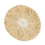 Wanddecoratie Arcana bruin wit 28 cm 