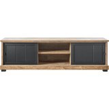 TV-meubel Ladonia Old Teak icm zwart