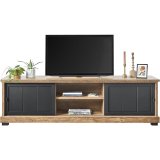 TV-meubel Ladonia Old Teak icm zwart