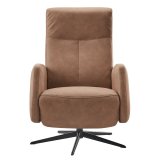 Relaxfauteuil Perfini Camel met elektrisch verstelbare rug en voetensteun