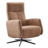 Relaxfauteuil Perfini Camel met elektrisch verstelbare rug en voetensteun