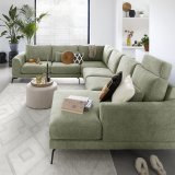 Hoekbank Flandria pocketvering i.c.m. visco-schuim zitting groen