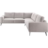 Hoekbank Lindon HR-schuim zitting lichtgrijs