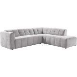 Hoekbank Vizela HR-schuim, grijs