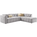 Hoekbank Vizela HR-schuim, grijs