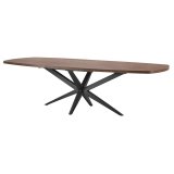 Eettafel Mascaro deens ovaal uitschuifbaar 200 tot (260)x102 dark mango