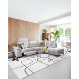 Hoekbank Mirtho ash grey, elektrische relaxfunctie