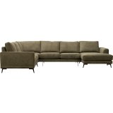 Hoekbank Flandria hunter + pocketvering i.c.m. visco-schuim