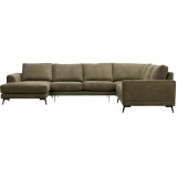 Hoekbank Flandria hunter + pocketvering i.c.m. visco-schuim