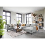 Hoekbank Calira HR-schuim zitting grijs