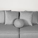 Hoekbank Flori schuim zitting grijs bouclé