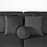 4-Zitsbank Mori schuim zitting antraciet bouclé