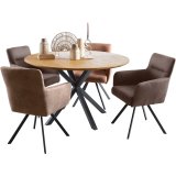 Eettafel Aska ø130 naturel brushed