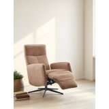 Relaxfauteuil Perfini Camel met elektrisch verstelbare rug en voetensteun