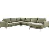 Hoekbank Flandria green, pocketvering i.c.m. visco-schuim zitting