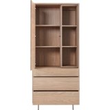 Opbergkast Famosa 1 deurs 3 lades 3 open vakken misty oak decor