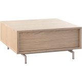 Salontafel Famosa 83x83 cm vierkant bruin