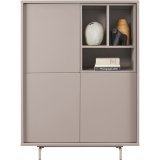 Opbergkast Famosa 3 deurs 3 open vak stone grey decor