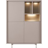 Opbergkast Famosa 3 deurs 3 open vak stone grey decor