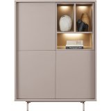 Opbergkast Famosa 3 deurs 3 open vak stone grey decor