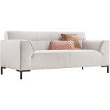 2,5 zitsbank Licenza pocketvering + HR-schuim in de zitting wit