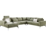 Hoekbank Flandria green, pocketvering i.c.m. visco-schuim