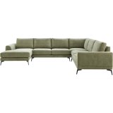 Hoekbank Flandria green, comfortschuim i.c.m. HR-schuim zitting