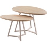 Salontafel Locarnio 2-delig misty oak 40 x 61 en 52 x 80