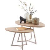 Salontafel Locarnio 2-delig misty oak 40 x 61 en 52 x 80