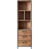 Boekenkast Romaro 190 x 55 teak mix rough