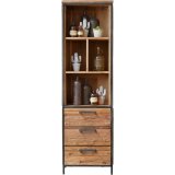 Boekenkast Romaro 190 x 55 teak mix rough