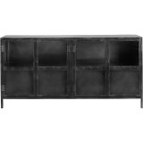 Dressoir Carpino 90 x 180 metaal/glas