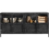 Dressoir Carpino 90 x 180 metaal/glas