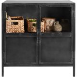 Opbergkastje Carpino 90 x 90 metaal/glas