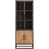 Vitrinekast Mesola mangohout naturel