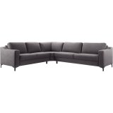 Hoekbank Creon HR-schuim zitting donker grijs