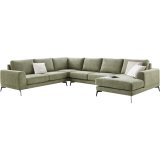 Hoekbank Flandria green, pocketvering i.c.m. visco-schuim zitting