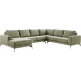 Hoekbank Flandria green, comfortschuim i.c.m. HR-schuim zitting