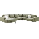 Hoekbank Flandria green, comfortschuim i.c.m. HR-schuim zitting